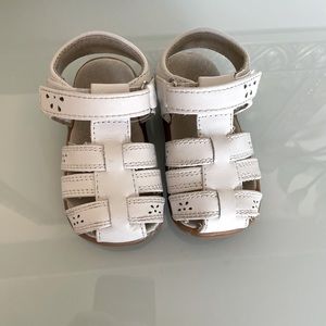 Classic white spring/summer sandals for a new walker.